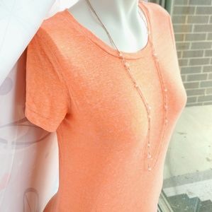 Neon Orange slub tshirt XS